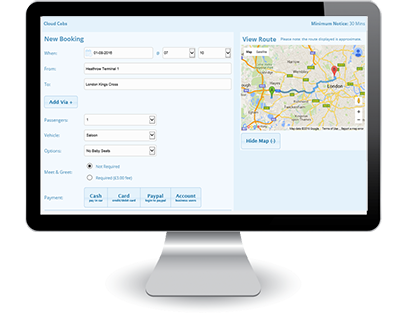 minicab booking system